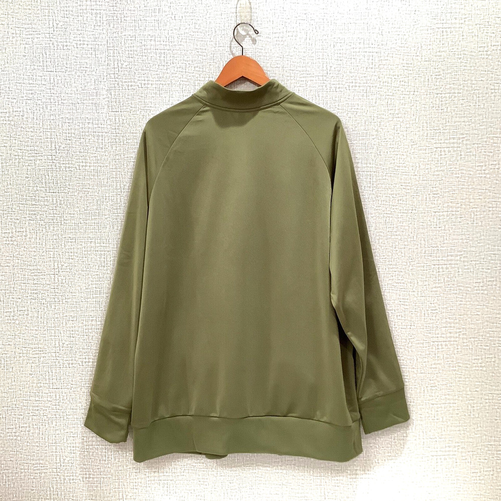ADIDAS Track Activewear Jacket Unisex Women's Olive Green Zip Up sz 3X - Picture 4 of 5